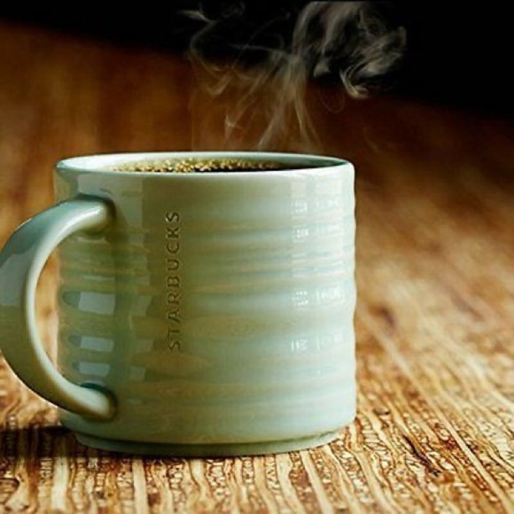 Starbucks Other - Starbucks Seafoam Green Stackable Mug Ripple Design Etched Logo EUC